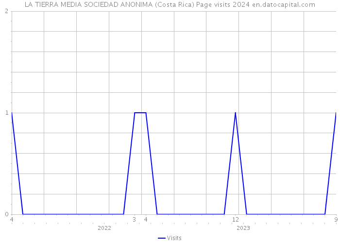 LA TIERRA MEDIA SOCIEDAD ANONIMA (Costa Rica) Page visits 2024 