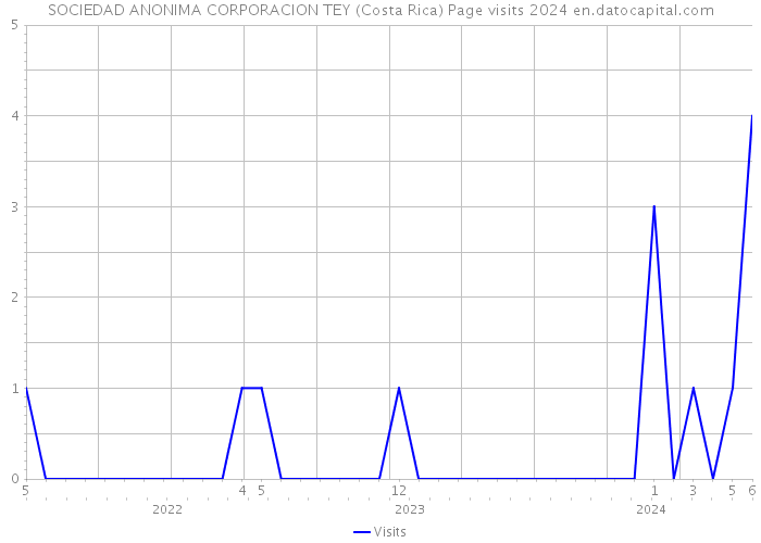 SOCIEDAD ANONIMA CORPORACION TEY (Costa Rica) Page visits 2024 