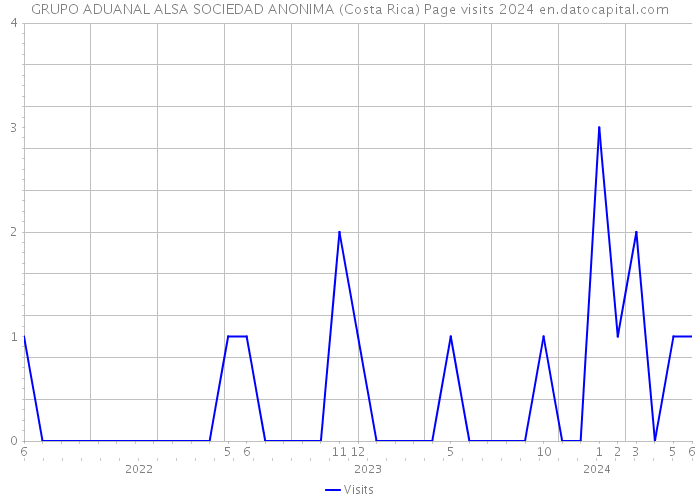 GRUPO ADUANAL ALSA SOCIEDAD ANONIMA (Costa Rica) Page visits 2024 