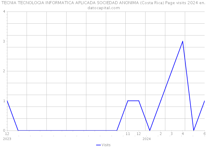 TECNIA TECNOLOGIA INFORMATICA APLICADA SOCIEDAD ANONIMA (Costa Rica) Page visits 2024 