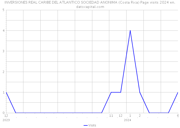 INVERSIONES REAL CARIBE DEL ATLANTICO SOCIEDAD ANONIMA (Costa Rica) Page visits 2024 
