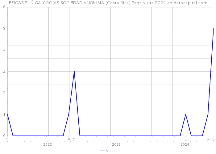 EFIGAS ZUŃIGA Y ROJAS SOCIEDAD ANONIMA (Costa Rica) Page visits 2024 