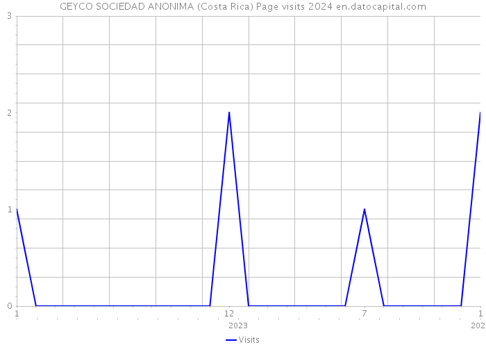 GEYCO SOCIEDAD ANONIMA (Costa Rica) Page visits 2024 