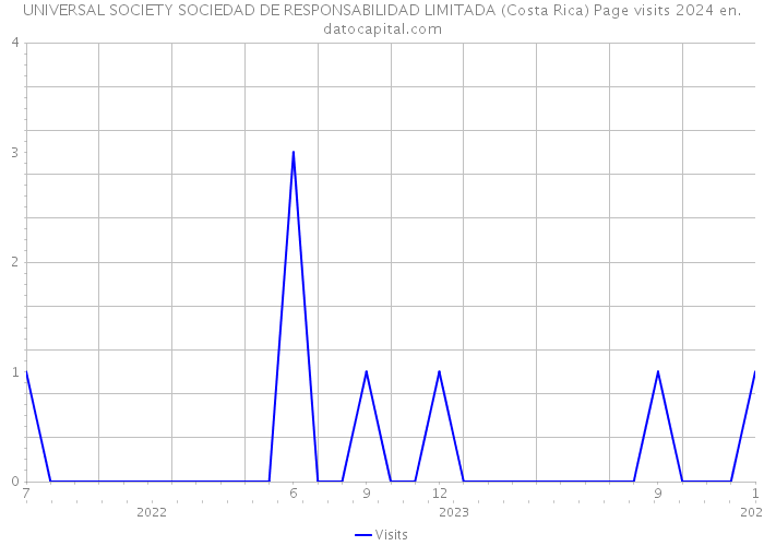 UNIVERSAL SOCIETY SOCIEDAD DE RESPONSABILIDAD LIMITADA (Costa Rica) Page visits 2024 