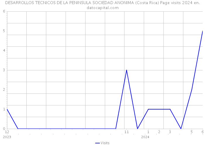 DESARROLLOS TECNICOS DE LA PENINSULA SOCIEDAD ANONIMA (Costa Rica) Page visits 2024 