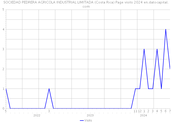 SOCIEDAD PEDRERA AGRICOLA INDUSTRIAL LIMITADA (Costa Rica) Page visits 2024 