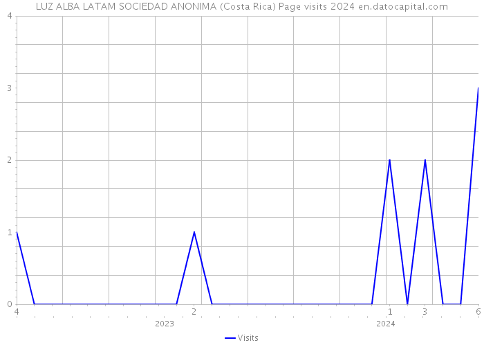 LUZ ALBA LATAM SOCIEDAD ANONIMA (Costa Rica) Page visits 2024 