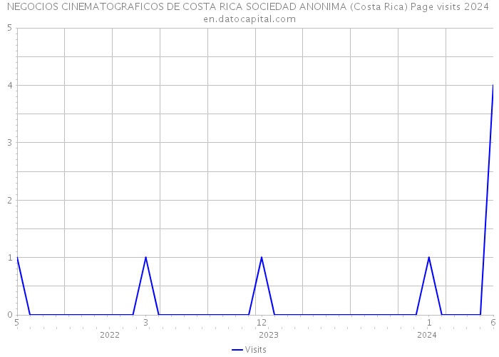 NEGOCIOS CINEMATOGRAFICOS DE COSTA RICA SOCIEDAD ANONIMA (Costa Rica) Page visits 2024 