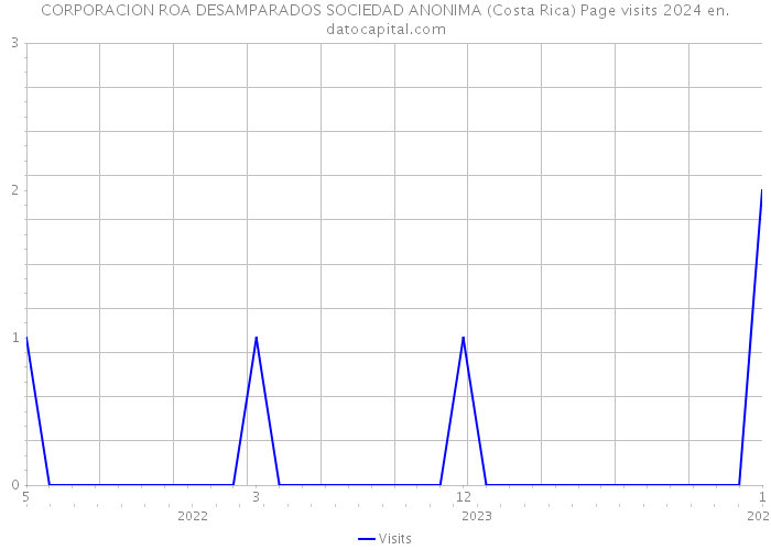 CORPORACION ROA DESAMPARADOS SOCIEDAD ANONIMA (Costa Rica) Page visits 2024 