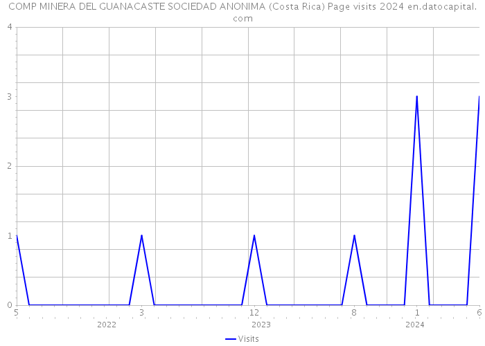 COMP MINERA DEL GUANACASTE SOCIEDAD ANONIMA (Costa Rica) Page visits 2024 