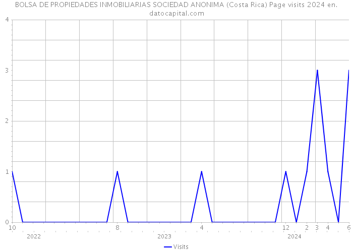 BOLSA DE PROPIEDADES INMOBILIARIAS SOCIEDAD ANONIMA (Costa Rica) Page visits 2024 
