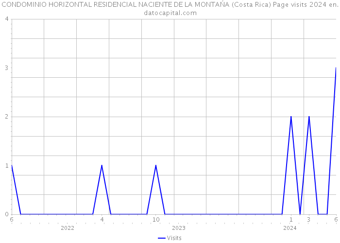 CONDOMINIO HORIZONTAL RESIDENCIAL NACIENTE DE LA MONTAŃA (Costa Rica) Page visits 2024 