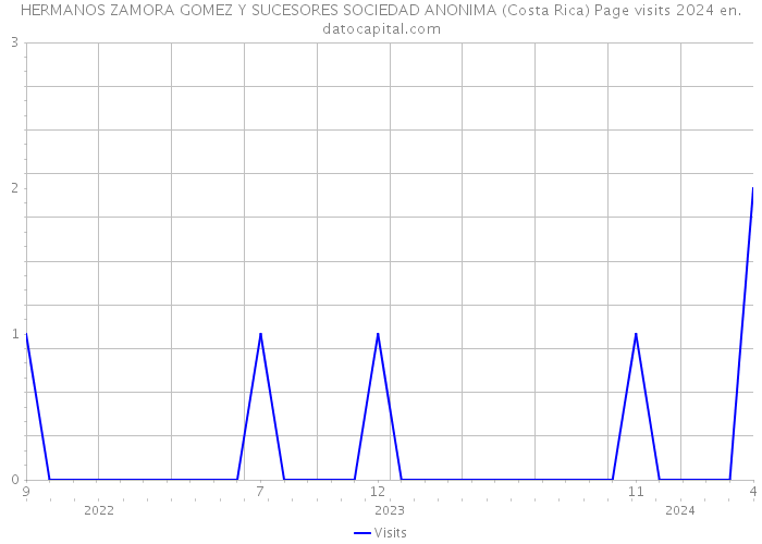 HERMANOS ZAMORA GOMEZ Y SUCESORES SOCIEDAD ANONIMA (Costa Rica) Page visits 2024 