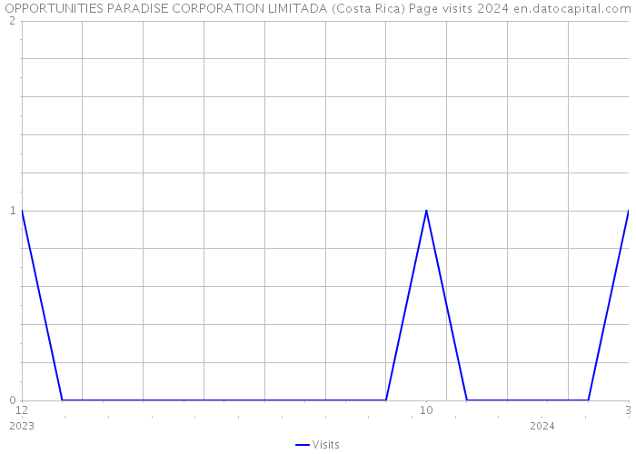 OPPORTUNITIES PARADISE CORPORATION LIMITADA (Costa Rica) Page visits 2024 