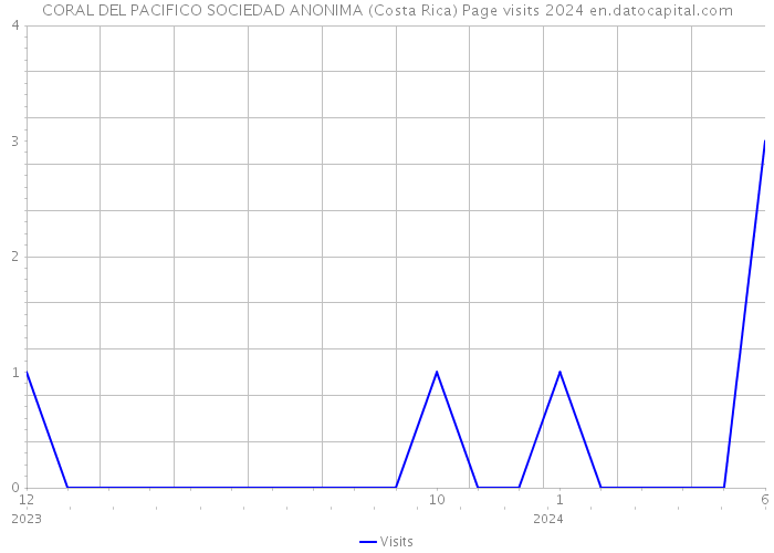 CORAL DEL PACIFICO SOCIEDAD ANONIMA (Costa Rica) Page visits 2024 