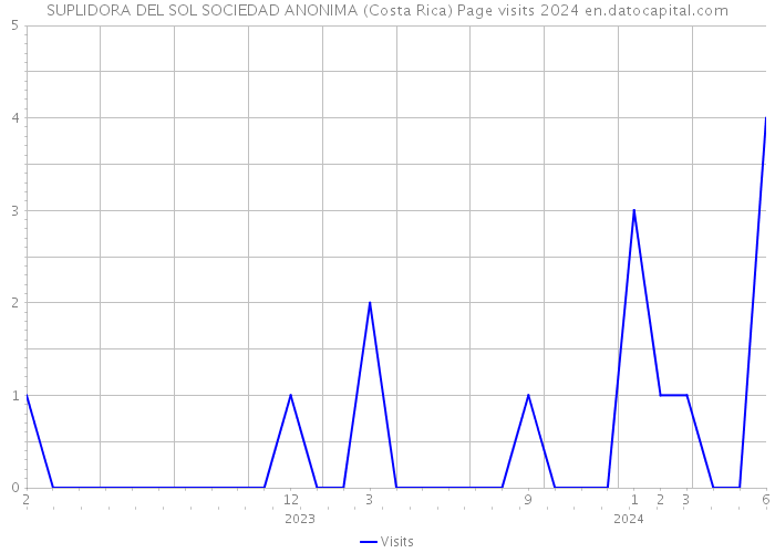 SUPLIDORA DEL SOL SOCIEDAD ANONIMA (Costa Rica) Page visits 2024 