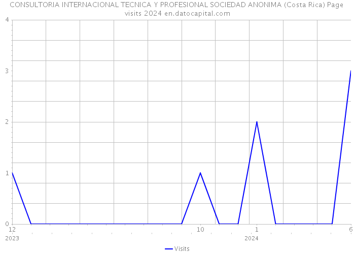 CONSULTORIA INTERNACIONAL TECNICA Y PROFESIONAL SOCIEDAD ANONIMA (Costa Rica) Page visits 2024 