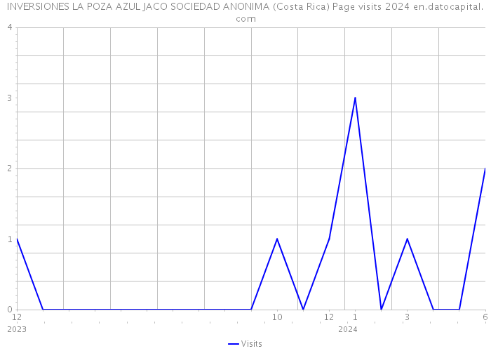 INVERSIONES LA POZA AZUL JACO SOCIEDAD ANONIMA (Costa Rica) Page visits 2024 