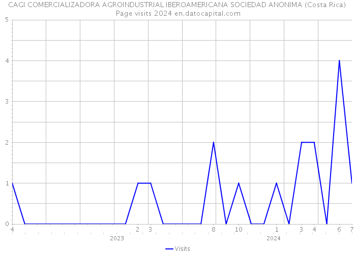 CAGI COMERCIALIZADORA AGROINDUSTRIAL IBEROAMERICANA SOCIEDAD ANONIMA (Costa Rica) Page visits 2024 