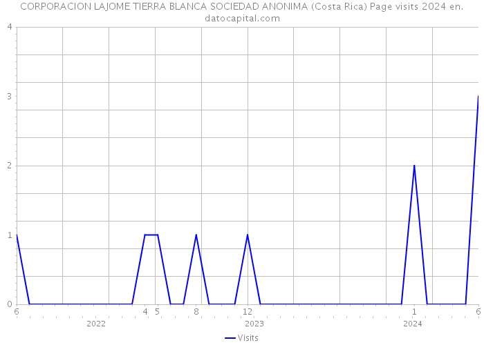 CORPORACION LAJOME TIERRA BLANCA SOCIEDAD ANONIMA (Costa Rica) Page visits 2024 