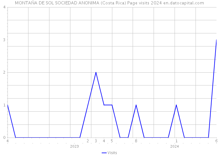 MONTAŃA DE SOL SOCIEDAD ANONIMA (Costa Rica) Page visits 2024 
