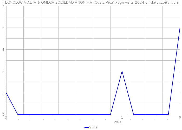 TECNOLOGIA ALFA & OMEGA SOCIEDAD ANONIMA (Costa Rica) Page visits 2024 