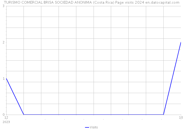 TURISMO COMERCIAL BRISA SOCIEDAD ANONIMA (Costa Rica) Page visits 2024 