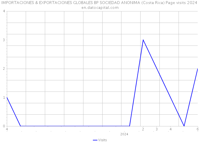 IMPORTACIONES & EXPORTACIONES GLOBALES BP SOCIEDAD ANONIMA (Costa Rica) Page visits 2024 