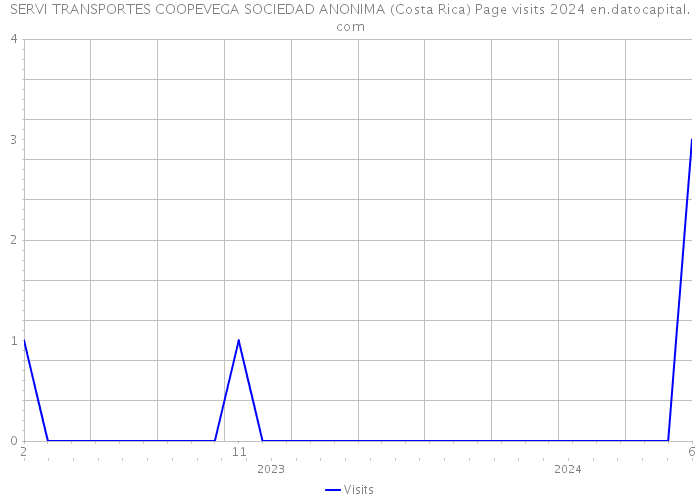 SERVI TRANSPORTES COOPEVEGA SOCIEDAD ANONIMA (Costa Rica) Page visits 2024 