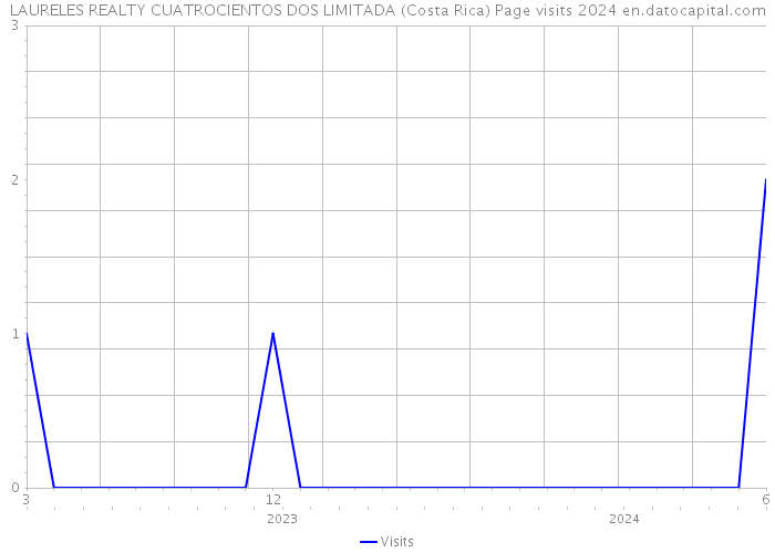 LAURELES REALTY CUATROCIENTOS DOS LIMITADA (Costa Rica) Page visits 2024 