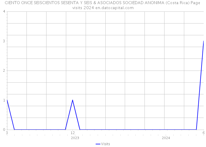 CIENTO ONCE SEISCIENTOS SESENTA Y SEIS & ASOCIADOS SOCIEDAD ANONIMA (Costa Rica) Page visits 2024 
