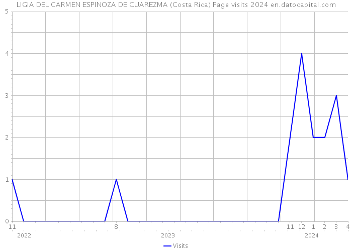 LIGIA DEL CARMEN ESPINOZA DE CUAREZMA (Costa Rica) Page visits 2024 