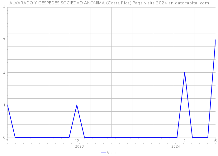 ALVARADO Y CESPEDES SOCIEDAD ANONIMA (Costa Rica) Page visits 2024 