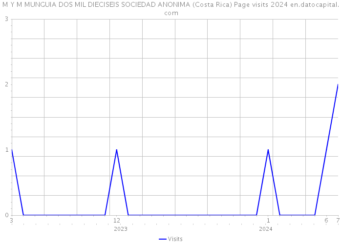 M Y M MUNGUIA DOS MIL DIECISEIS SOCIEDAD ANONIMA (Costa Rica) Page visits 2024 