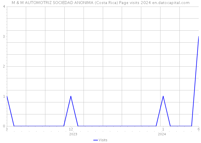 M & M AUTOMOTRIZ SOCIEDAD ANONIMA (Costa Rica) Page visits 2024 