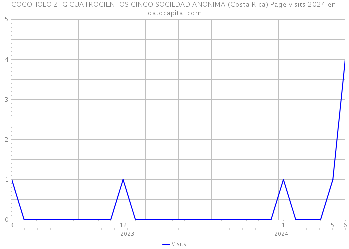 COCOHOLO ZTG CUATROCIENTOS CINCO SOCIEDAD ANONIMA (Costa Rica) Page visits 2024 