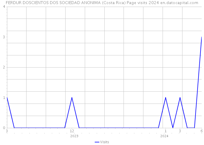 FERDUR DOSCIENTOS DOS SOCIEDAD ANONIMA (Costa Rica) Page visits 2024 