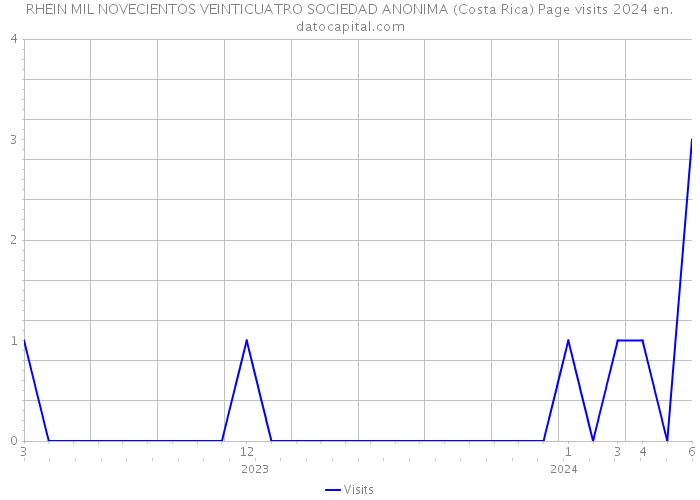 RHEIN MIL NOVECIENTOS VEINTICUATRO SOCIEDAD ANONIMA (Costa Rica) Page visits 2024 
