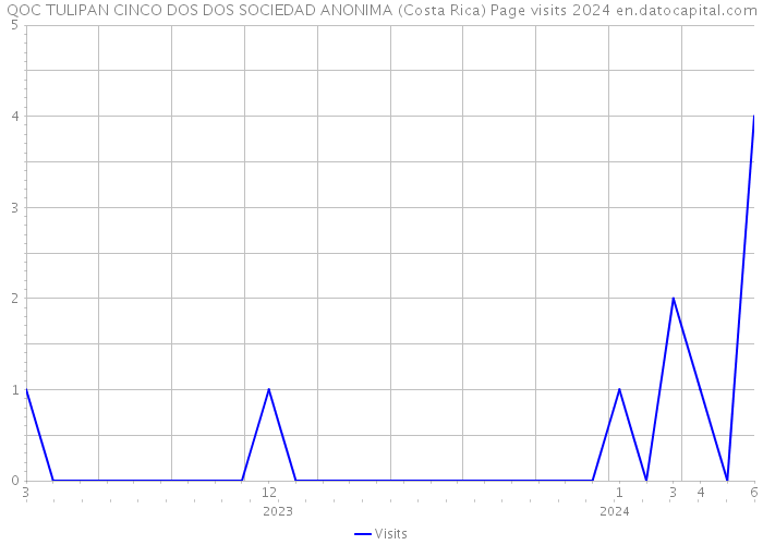 QOC TULIPAN CINCO DOS DOS SOCIEDAD ANONIMA (Costa Rica) Page visits 2024 