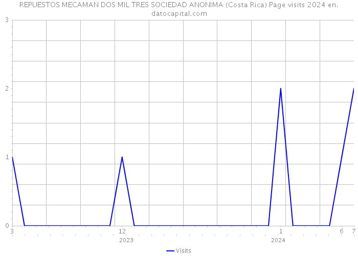 REPUESTOS MECAMAN DOS MIL TRES SOCIEDAD ANONIMA (Costa Rica) Page visits 2024 
