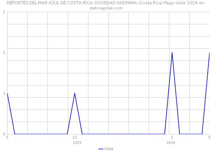 DEPORTES DEL MAR AZUL DE COSTA RICA SOCIEDAD ANONIMA (Costa Rica) Page visits 2024 