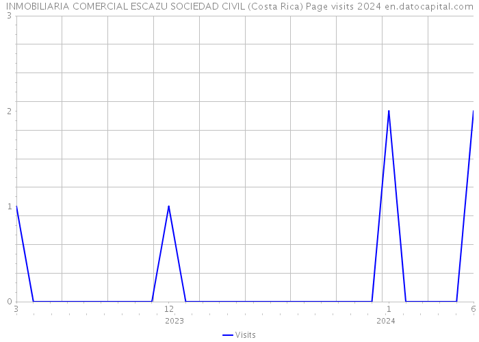 INMOBILIARIA COMERCIAL ESCAZU SOCIEDAD CIVIL (Costa Rica) Page visits 2024 