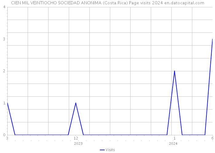 CIEN MIL VEINTIOCHO SOCIEDAD ANONIMA (Costa Rica) Page visits 2024 