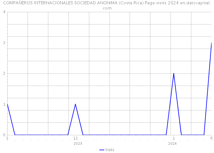 COMPAŃEROS INTERNACIONALES SOCIEDAD ANONIMA (Costa Rica) Page visits 2024 