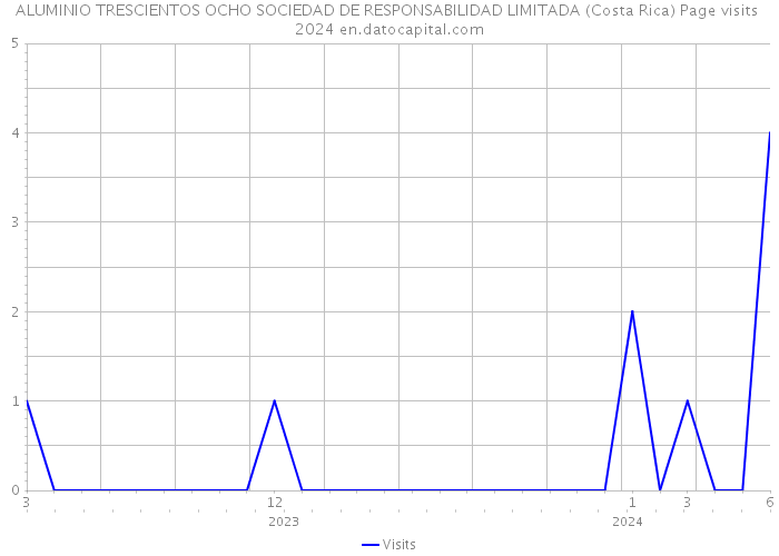 ALUMINIO TRESCIENTOS OCHO SOCIEDAD DE RESPONSABILIDAD LIMITADA (Costa Rica) Page visits 2024 