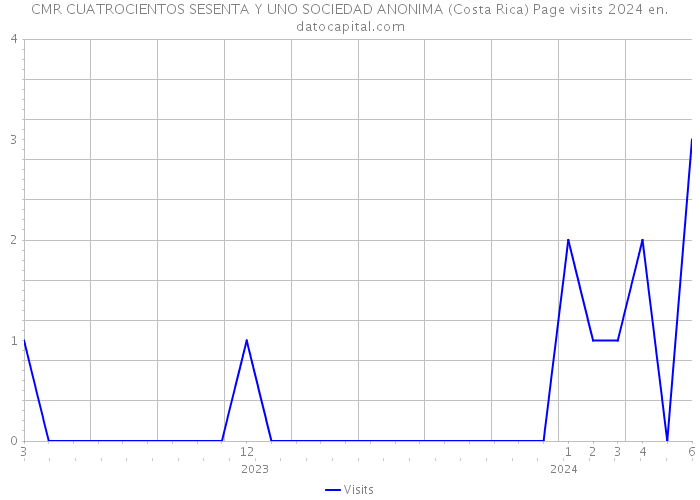 CMR CUATROCIENTOS SESENTA Y UNO SOCIEDAD ANONIMA (Costa Rica) Page visits 2024 