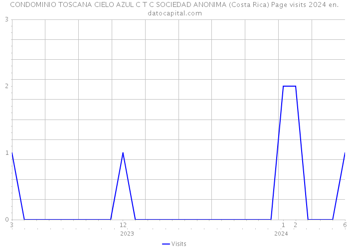 CONDOMINIO TOSCANA CIELO AZUL C T C SOCIEDAD ANONIMA (Costa Rica) Page visits 2024 