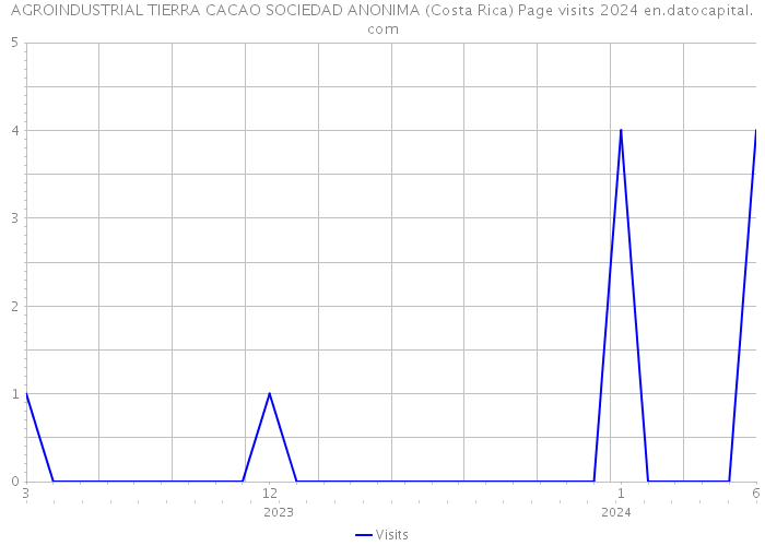 AGROINDUSTRIAL TIERRA CACAO SOCIEDAD ANONIMA (Costa Rica) Page visits 2024 