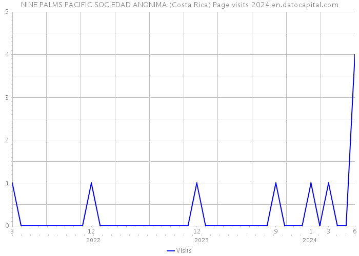 NINE PALMS PACIFIC SOCIEDAD ANONIMA (Costa Rica) Page visits 2024 