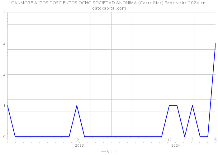 CANMORE ALTOS DOSCIENTOS OCHO SOCIEDAD ANONIMA (Costa Rica) Page visits 2024 